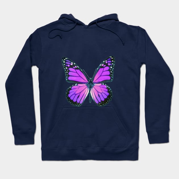 Ultraviolet Butterfly Hoodie by 3vaN